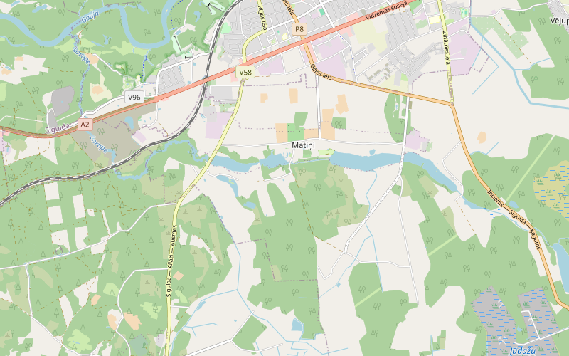 Map showing where Kārumnieki guest house is, near Sigulda