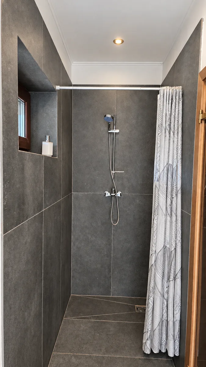 The shower by the sauna